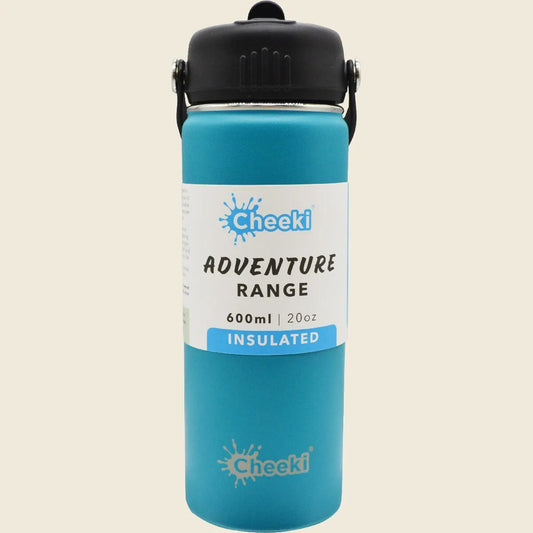 Cheeki Stainless Steel Bottle Adventure Insulated Aqua 600ml CHEEKI