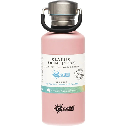 Cheeki Stainless Steel Bottle Pink 500ml CHEEKI