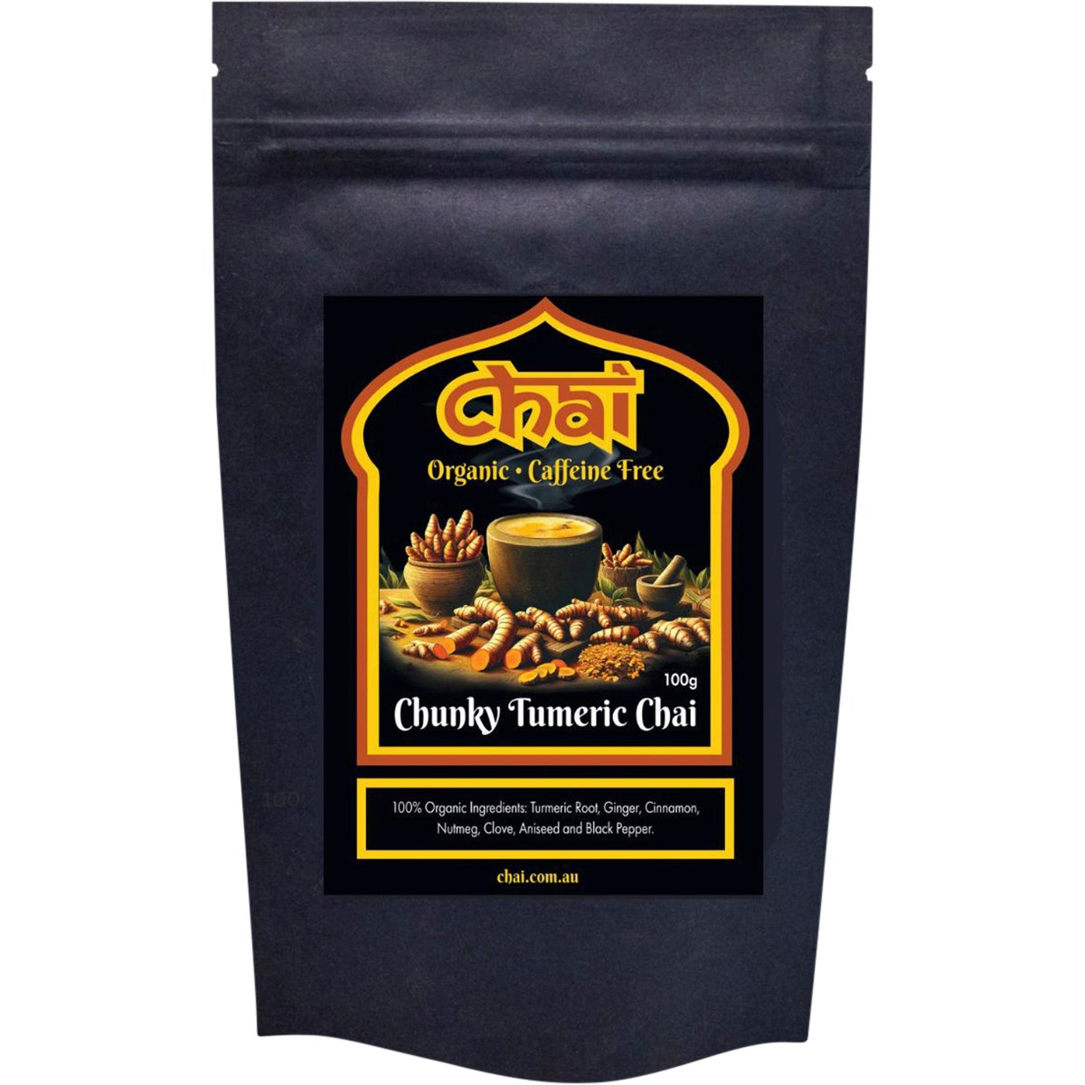 Chai Tea Organic Chunky Turmeric Chai 100g - Cutprice Online