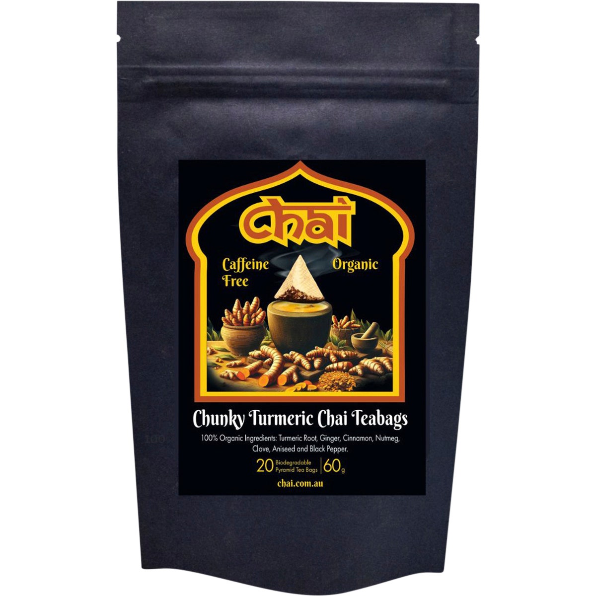 Chai Tea Organic Chunky Turmeric Chai Tea Bags 20pk - Cutprice Online
