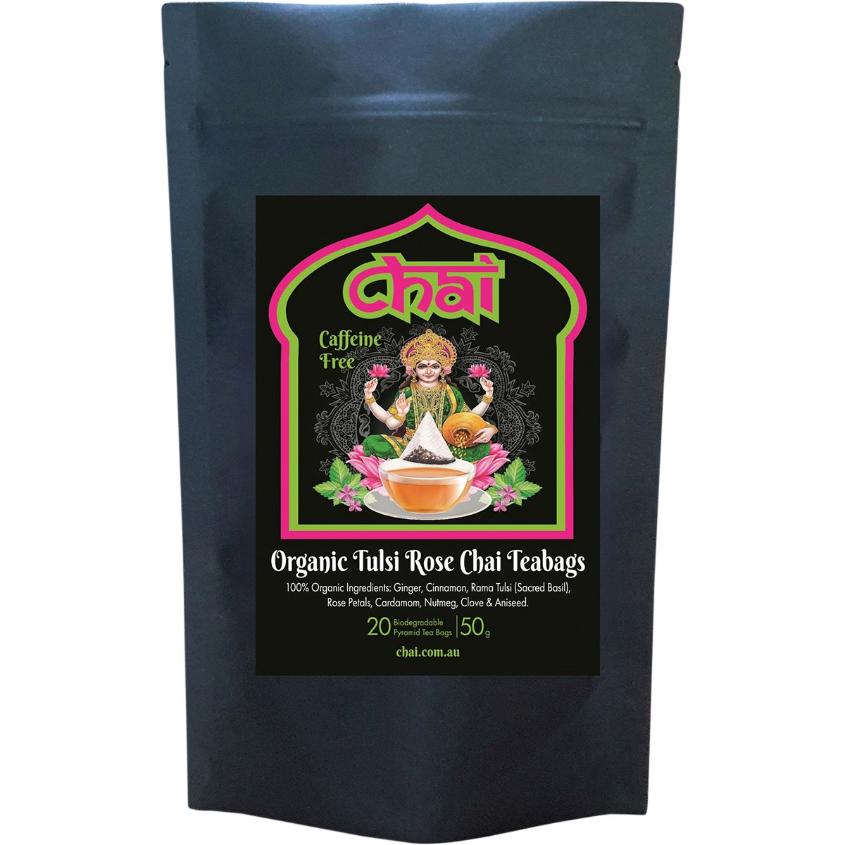 Chai Tea Organic Tulsi Rose Chai Tea Bags 20pk - Cutprice Online