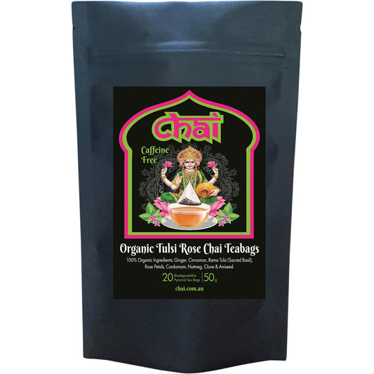 Chai Tea Organic Tulsi Rose Chai Tea Bags 20pk - Cutprice Online