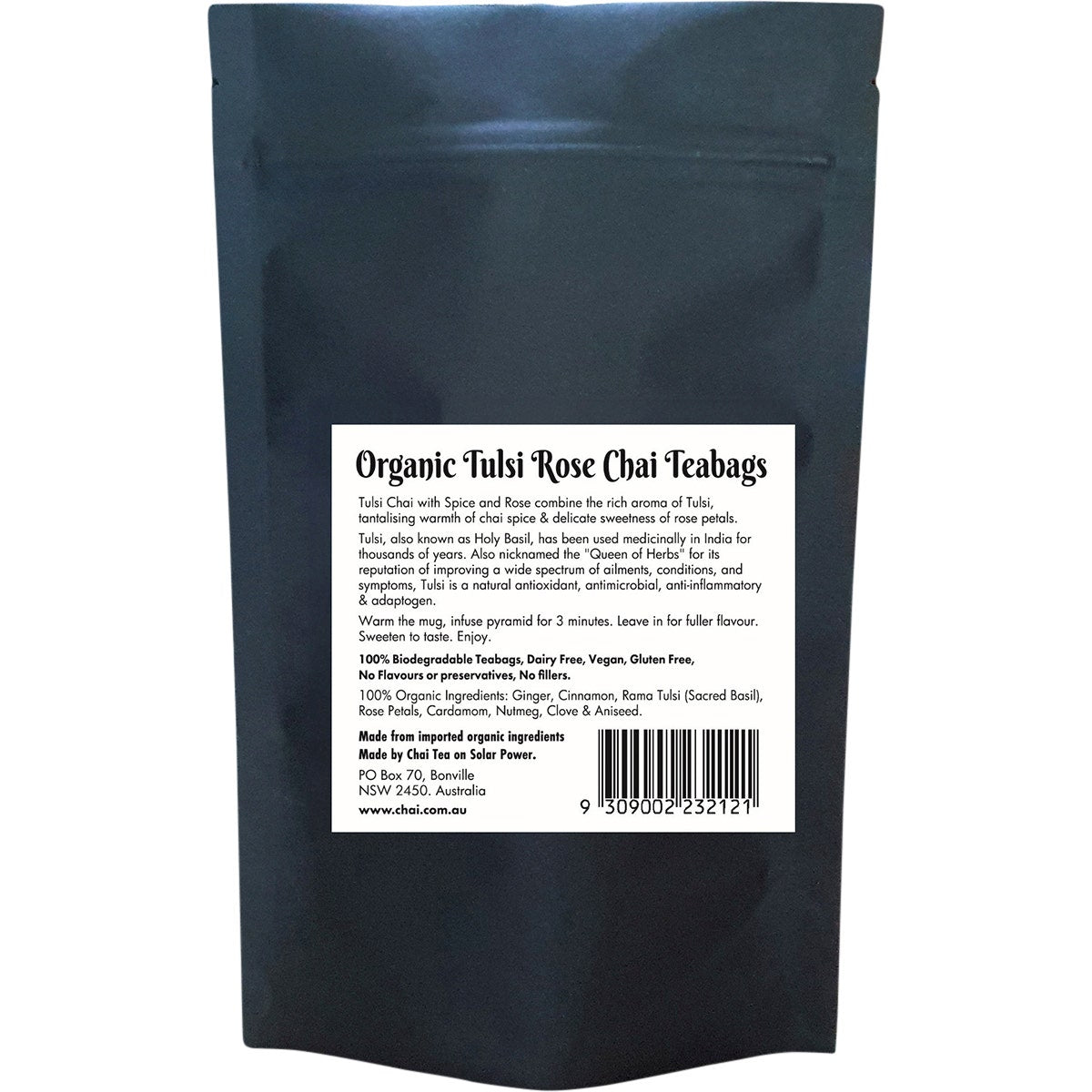Chai Tea Organic Tulsi Rose Chai Tea Bags 20pk - Cutprice Online