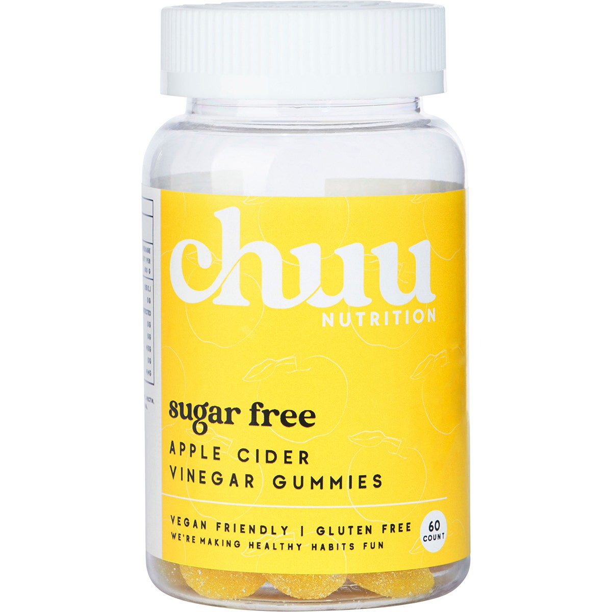 CHUU NUTRITION Apple Cider Vinegar Gummies Sugar Free 60pcs - Cutprice Online