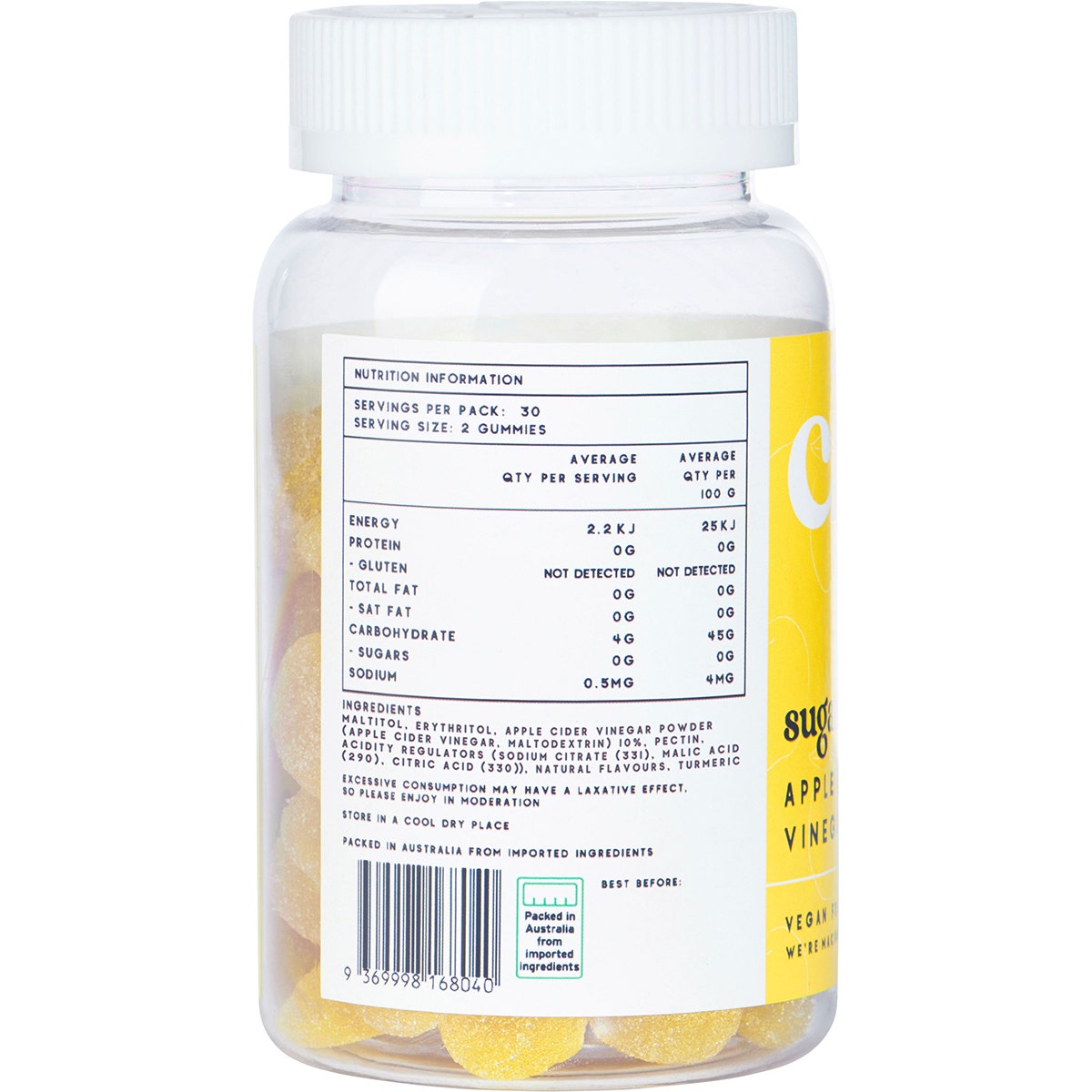 CHUU NUTRITION Apple Cider Vinegar Gummies Sugar Free 60pcs - Cutprice Online