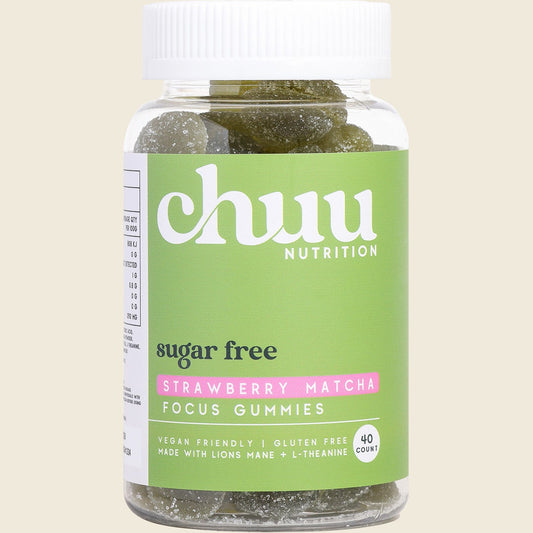 chuu Nutrition Strawberry Matcha Focus Gummies Sugar Free 40pcs