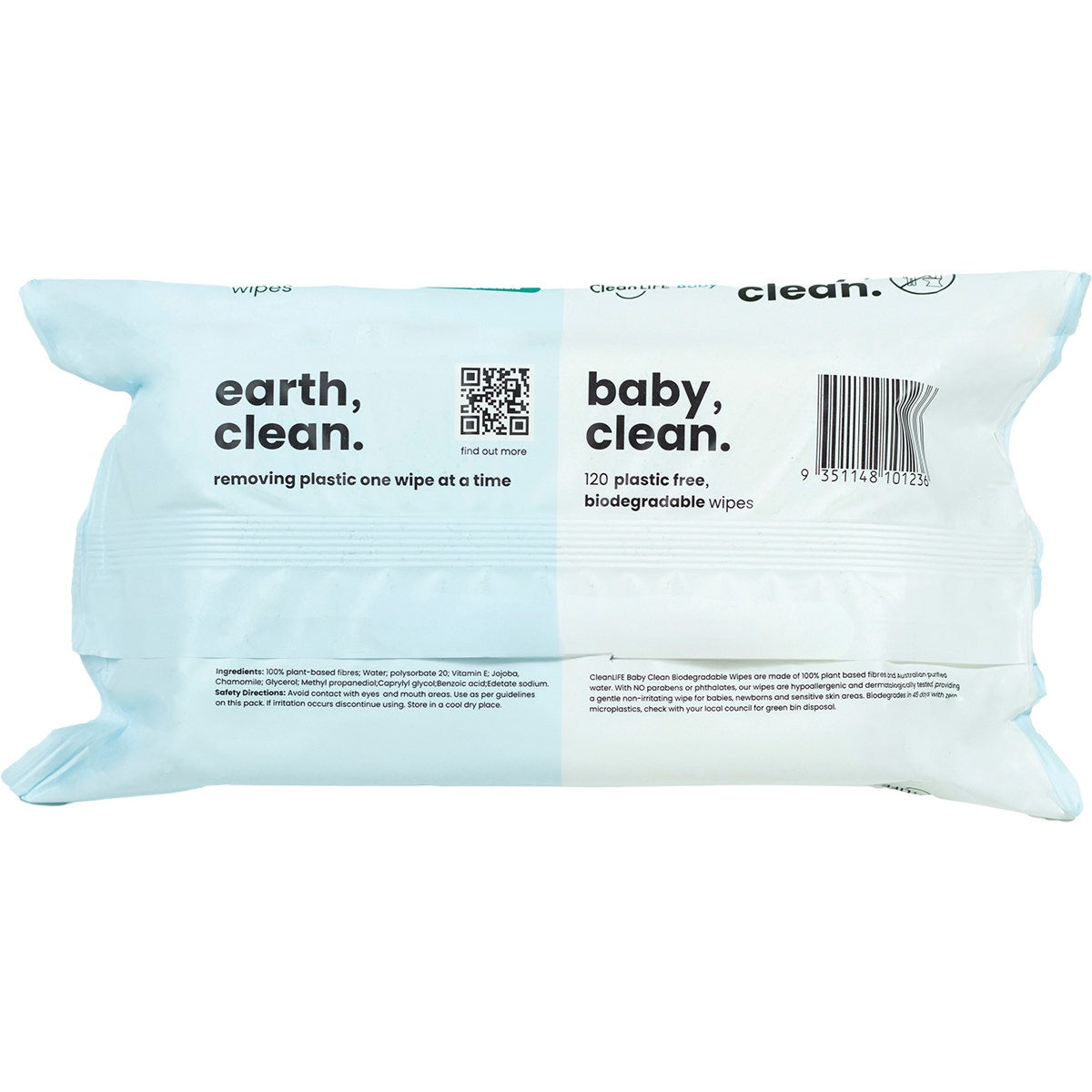 CleanLIFE Baby Clean Extra Gentle Plastic Free Wipes 120pk - Cutprice Online