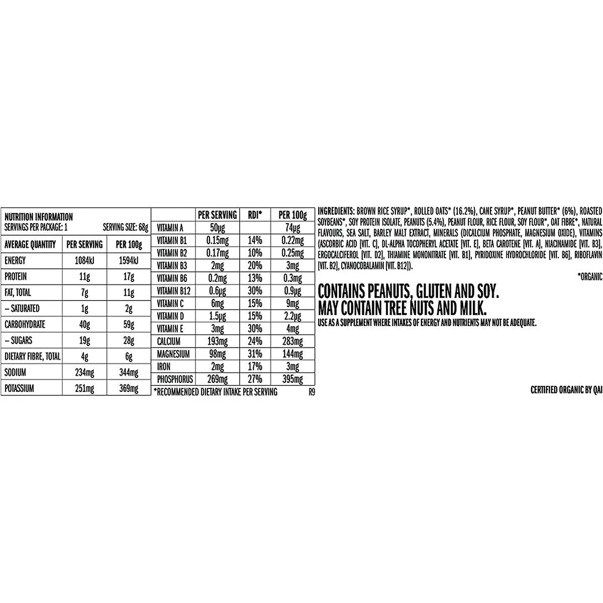 CLIF Energy Bar Crunchy Peanut Butter 68g 12PK CLIF