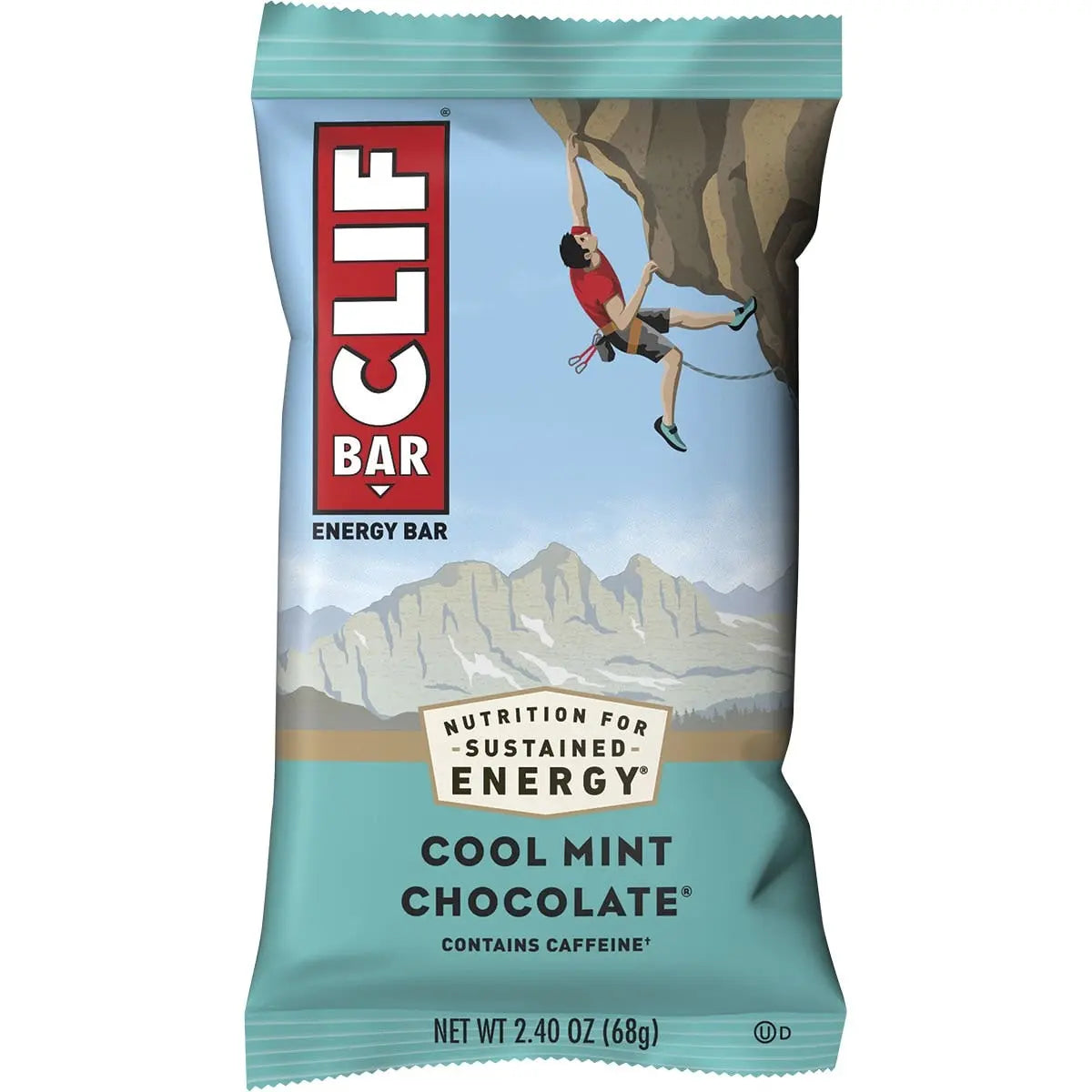 CLIF Energy Bar Cool Mint Choc (49mg Caffeine) 68g 12PK CLIF