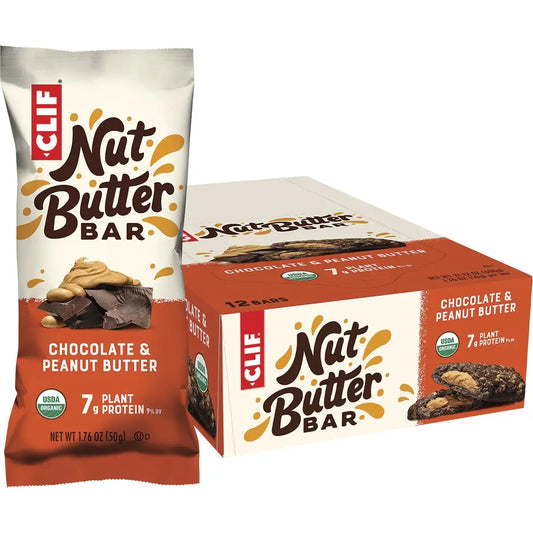 CLIF Nut Butter Bar Chocolate & Peanut Butter 50g 12PK CLIF