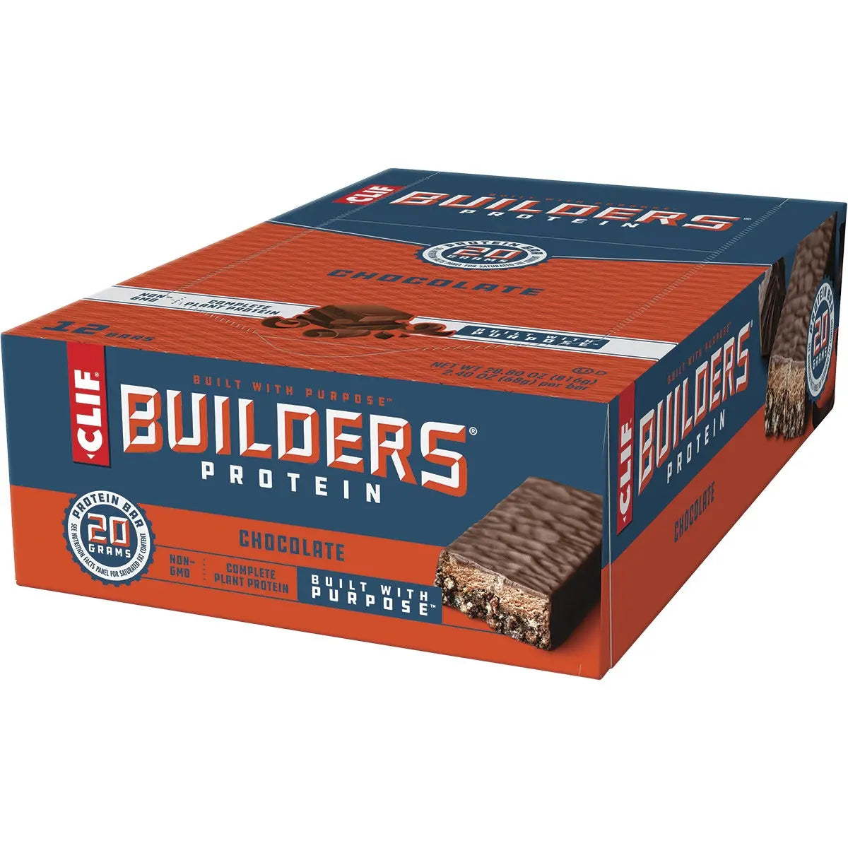 CLIF Builders Bar Chocolate 68g 12PK CLIF
