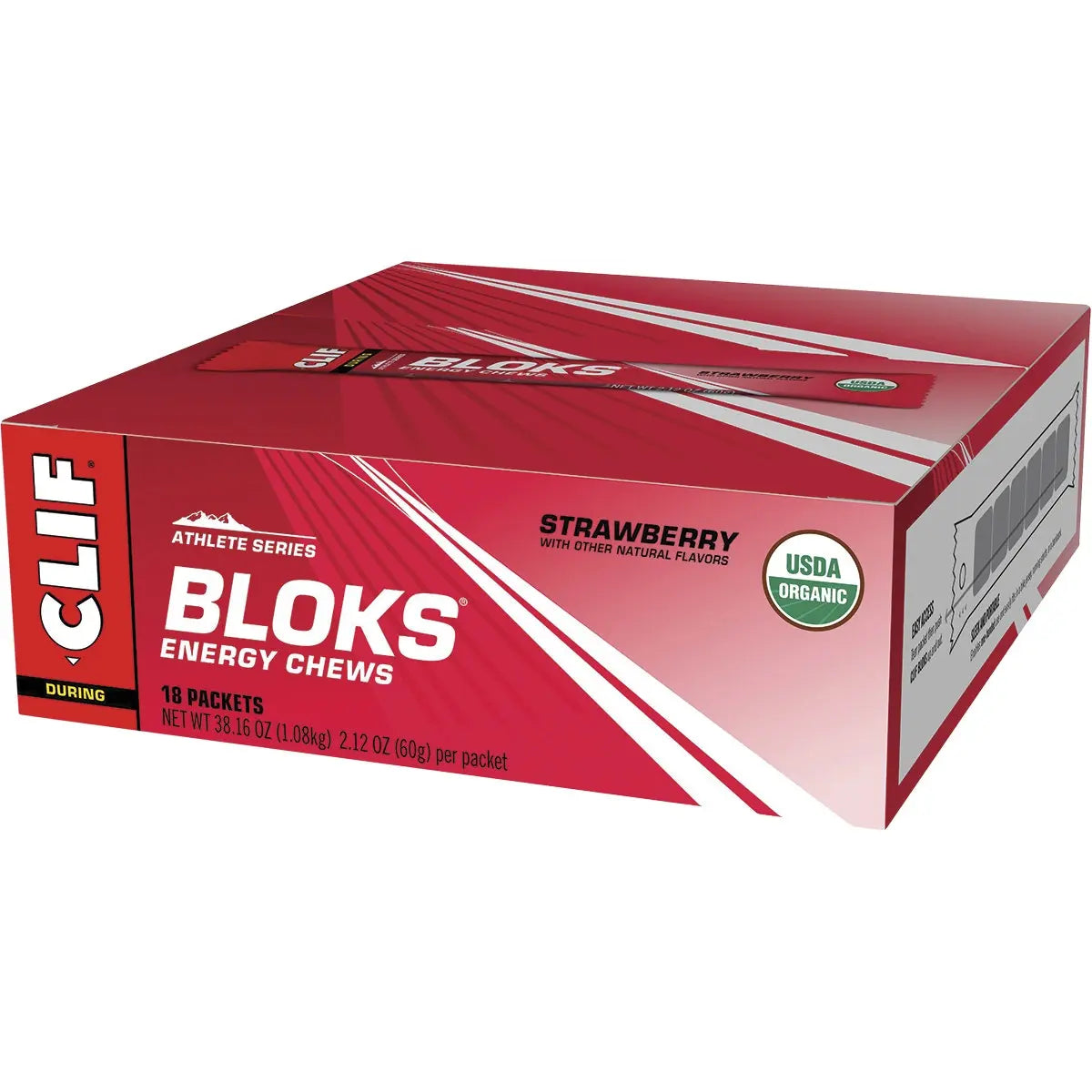 CLIF Bloks Energy Chews Strawberry 60g 18PK CLIF