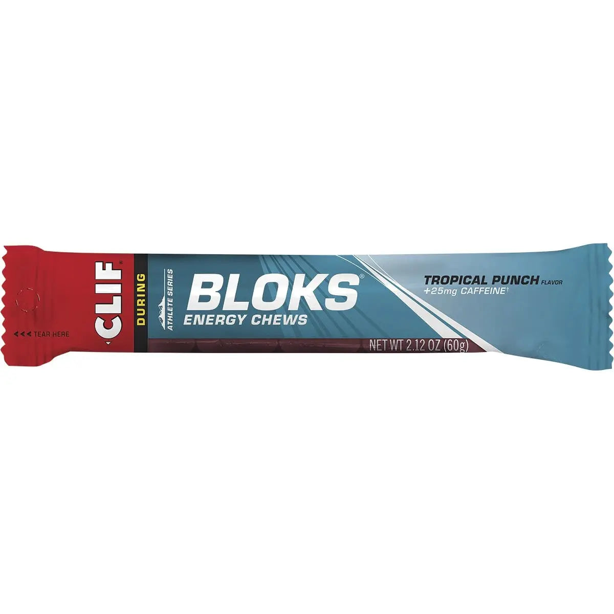 CLIF Bloks Energy Chews Tropical Punch (25mg Caffeine) 60g 18PK CLIF