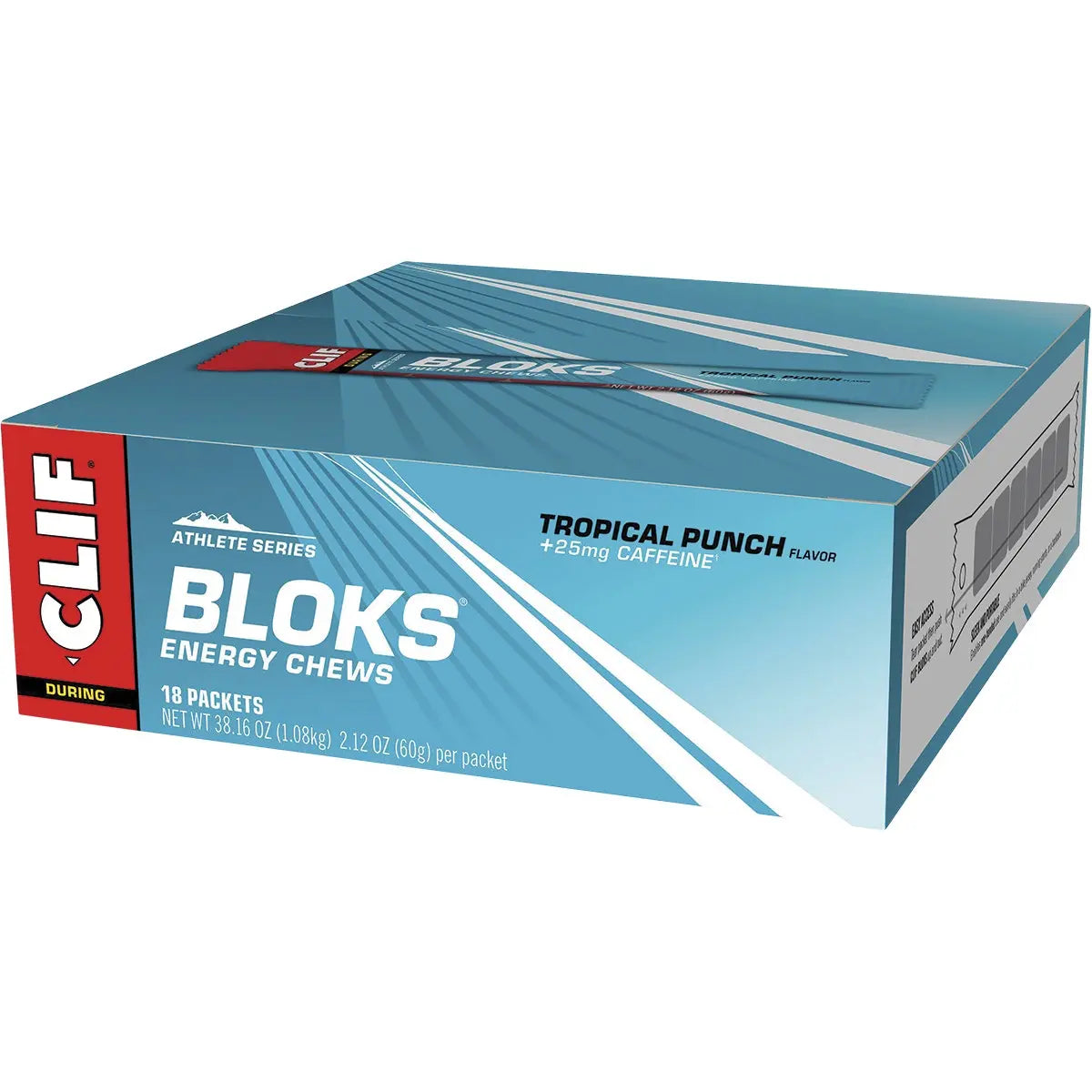 CLIF Bloks Energy Chews Tropical Punch (25mg Caffeine) 60g 18PK CLIF
