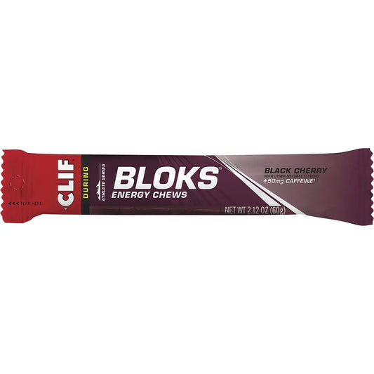 CLIF Bloks Energy Chews Black Cherry (50mg Caffeine) 60g 18PK CLIF