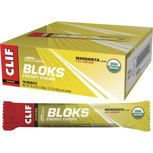 CLIF Bloks Energy Chews Margarita (150mg Sodium) 60g 18PK CLIF