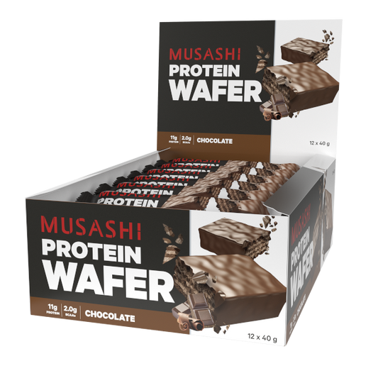 Musashi Protein Wafer Chocolate 40g 12PACK - Cutprice Online