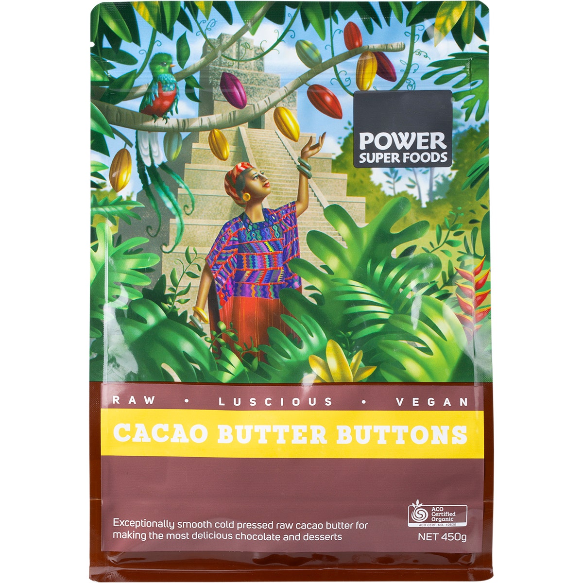 POWER SUPER FOODS Cacao Butter Buttons The Origin Series 450g - Cutprice Online