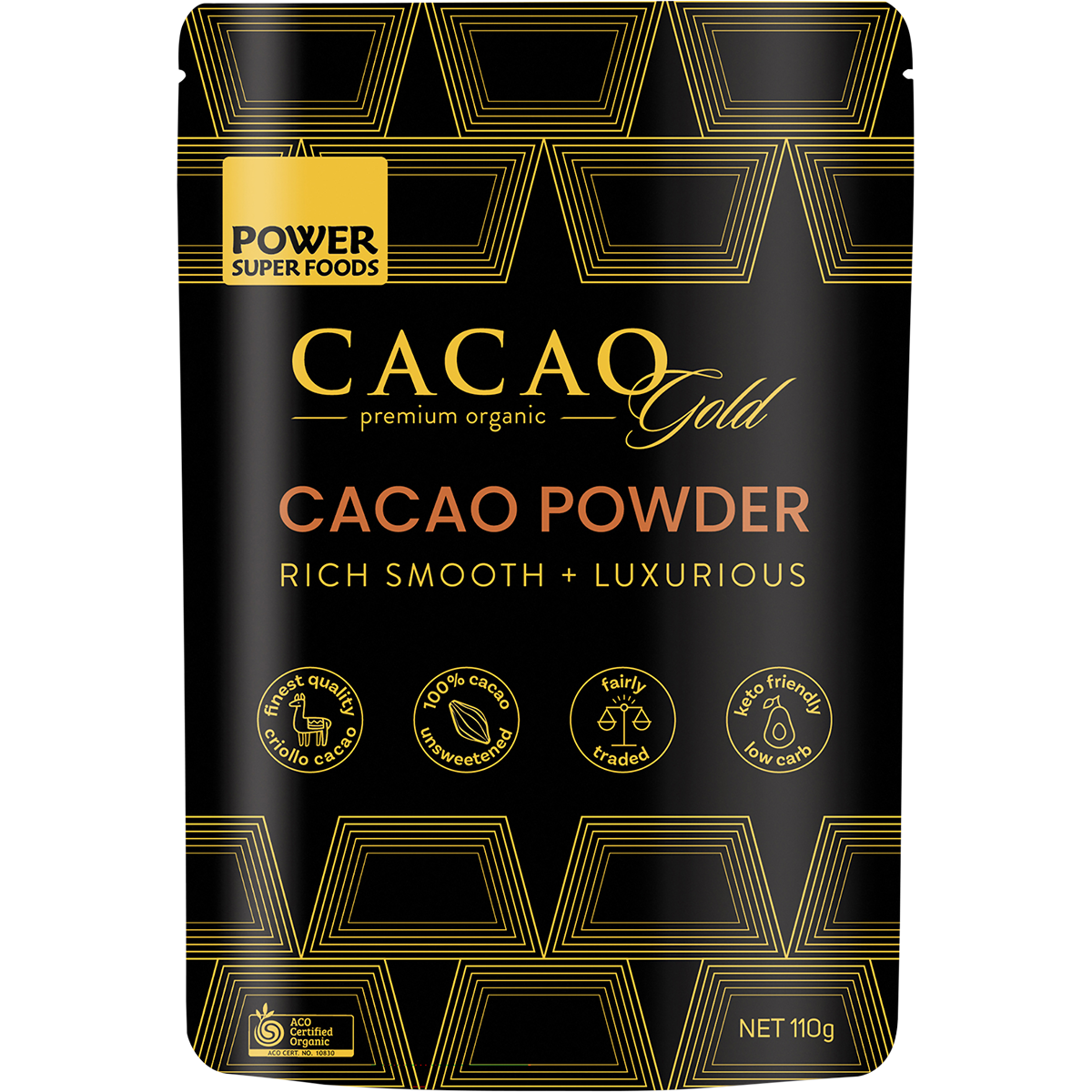 Power Super Foods Certified Organic Cacao Gold Powder 110g