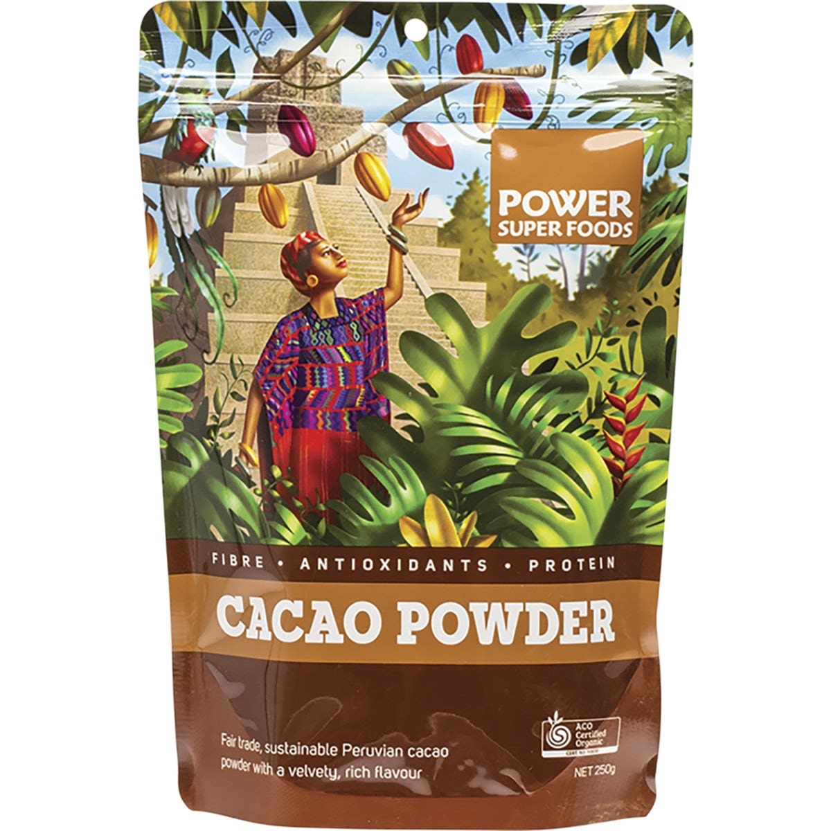 Power Super Foods Cacao Powder Organic 250g - Cutprice Online