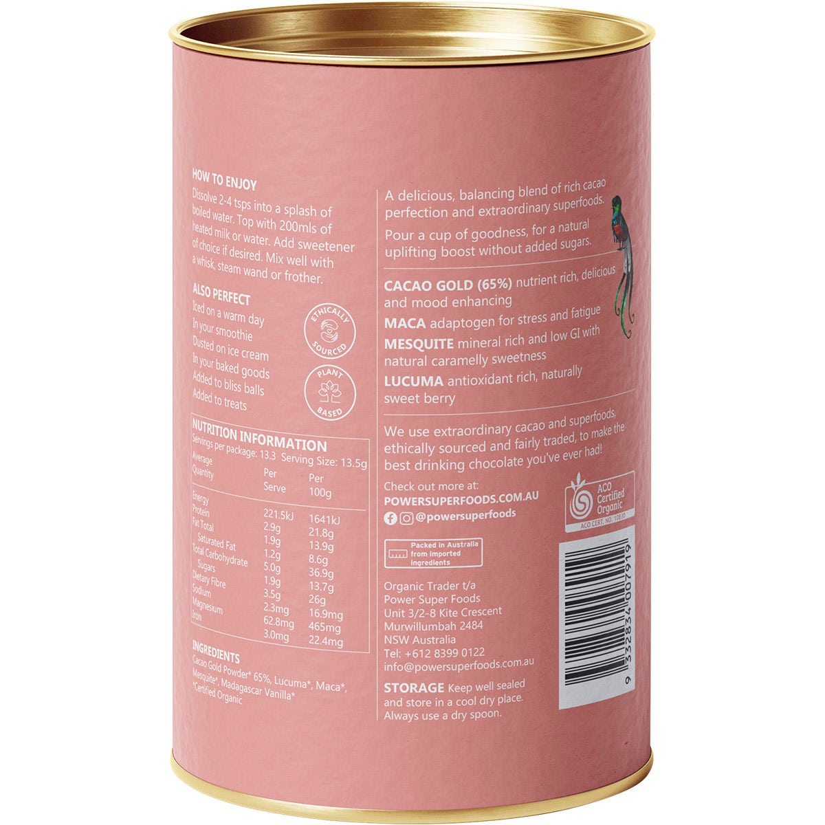POWER SUPER FOODS Organic Nourish Drinking Chocolate With Superfoods 180g - Cutprice Online