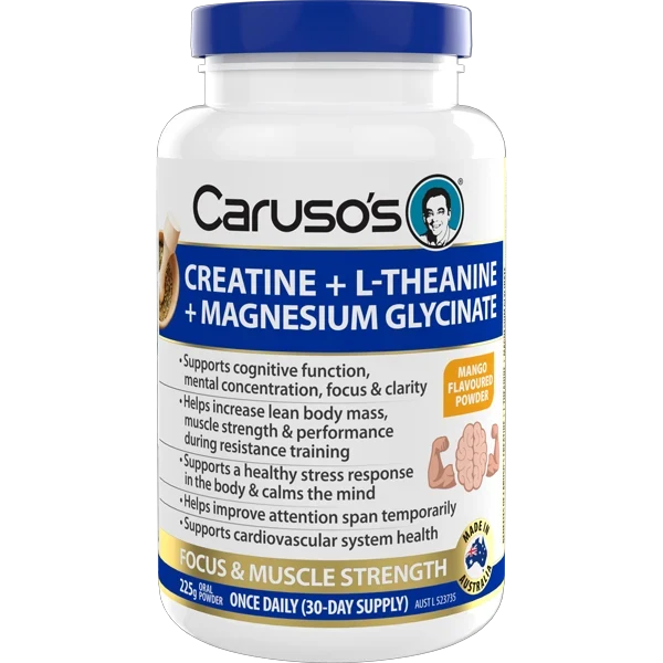 Caruso’s Creatine + L-Theanine + Magnesium Glycinate 225g
