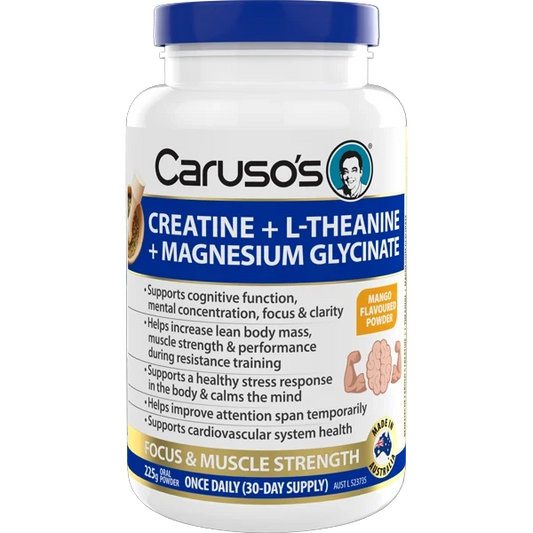 Caruso’s Creatine + L-Theanine + Magnesium Glycinate 225g
