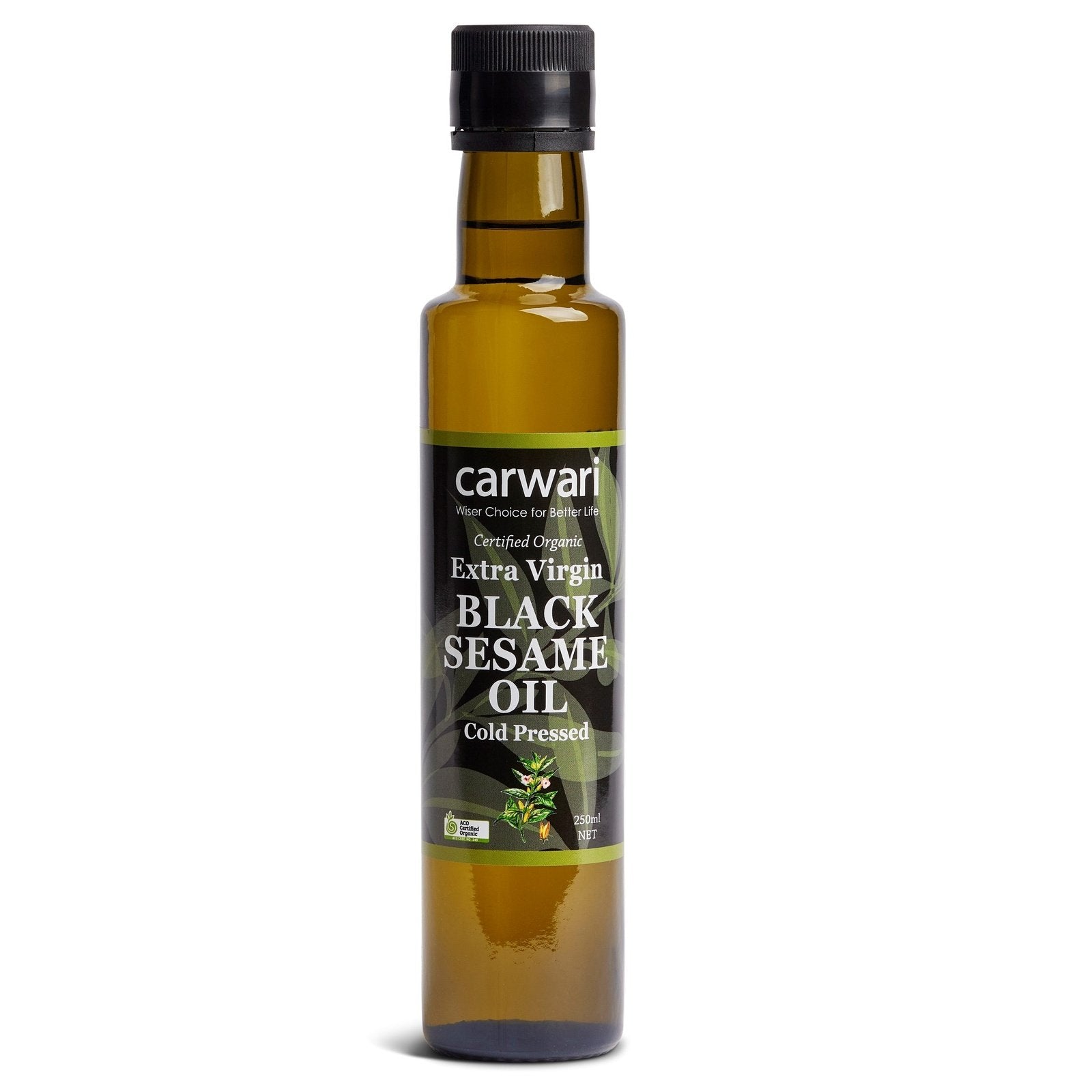 Carwari Organic Black Sesame Oil Extra Virgin 250ml Carwari Organic