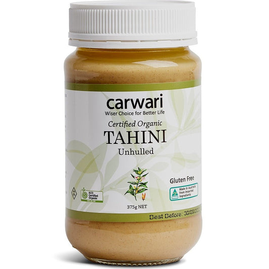 Carwari Organic Tahini Unhulled 375g Carwari Organic