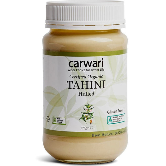 Carwari Organic Tahini Hulled 375g Carwari Organic
