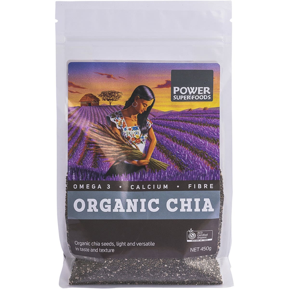 Power Super Foods Chia Seeds Raw Organic 450g - Cutprice Online