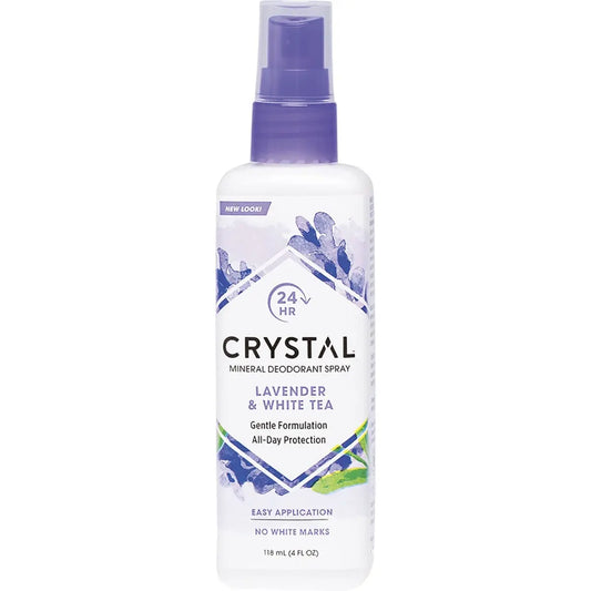 CRYSTAL Deodorant Spray Lavender & White Tea 118ml CRYSTAL