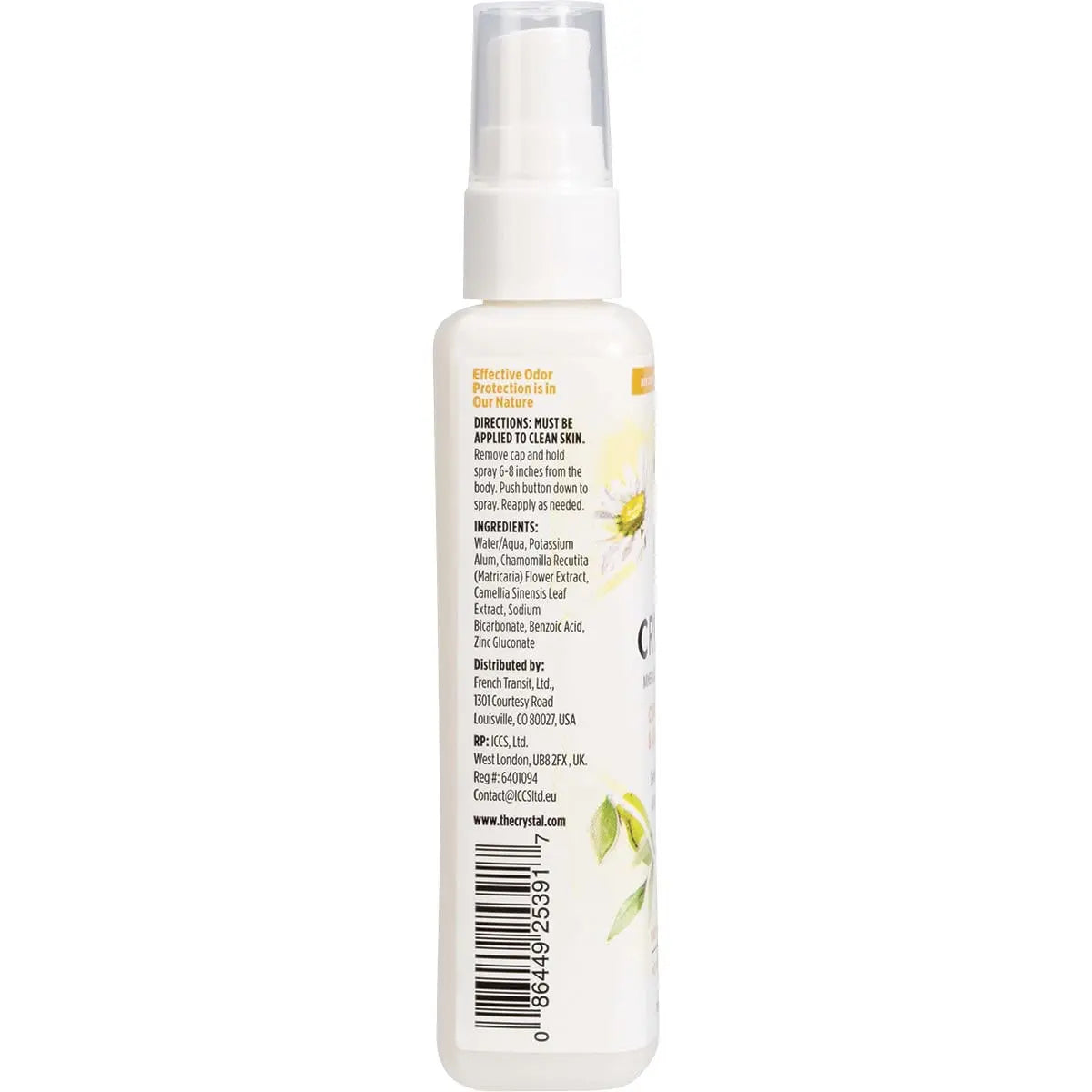 CRYSTAL Deodorant Spray Chamomile & Green Tea 118ml CRYSTAL