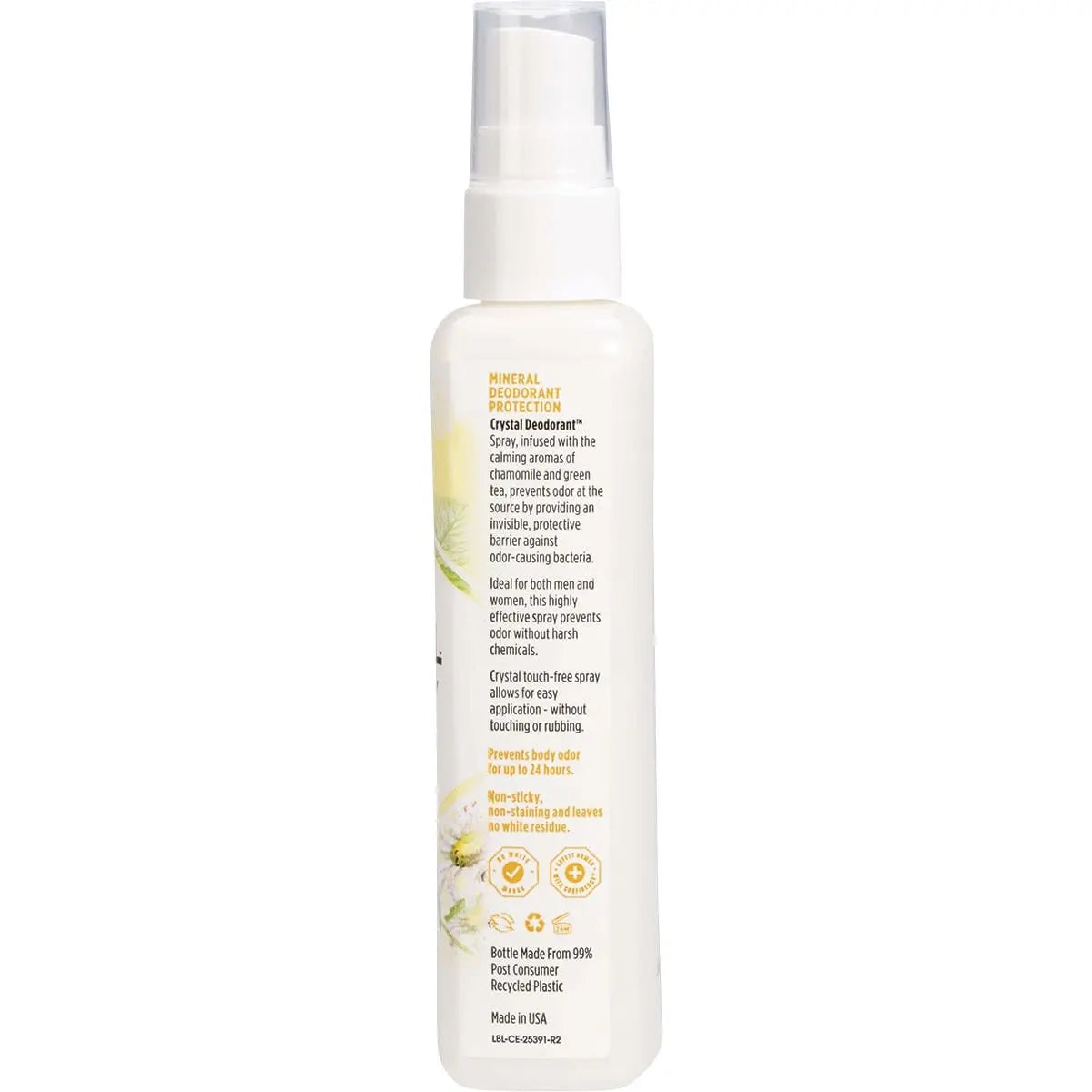 CRYSTAL Deodorant Spray Chamomile & Green Tea 118ml CRYSTAL