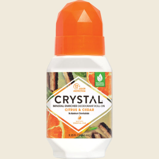 Crystal Roll-On Deodorant Citrus & Cedar 66ml