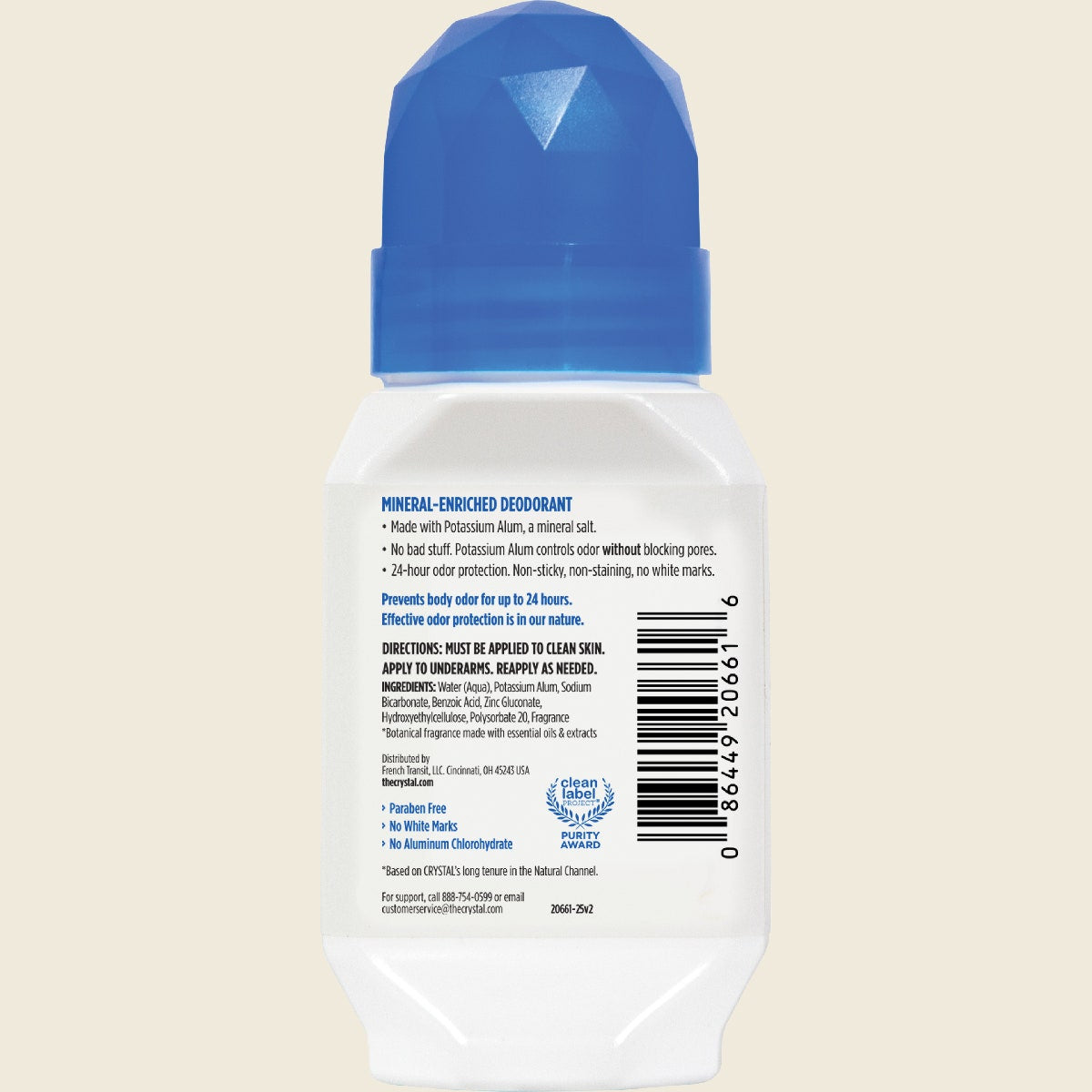 Crystal Roll-On Deodorant Sea Salt & Sandalwood 66ml