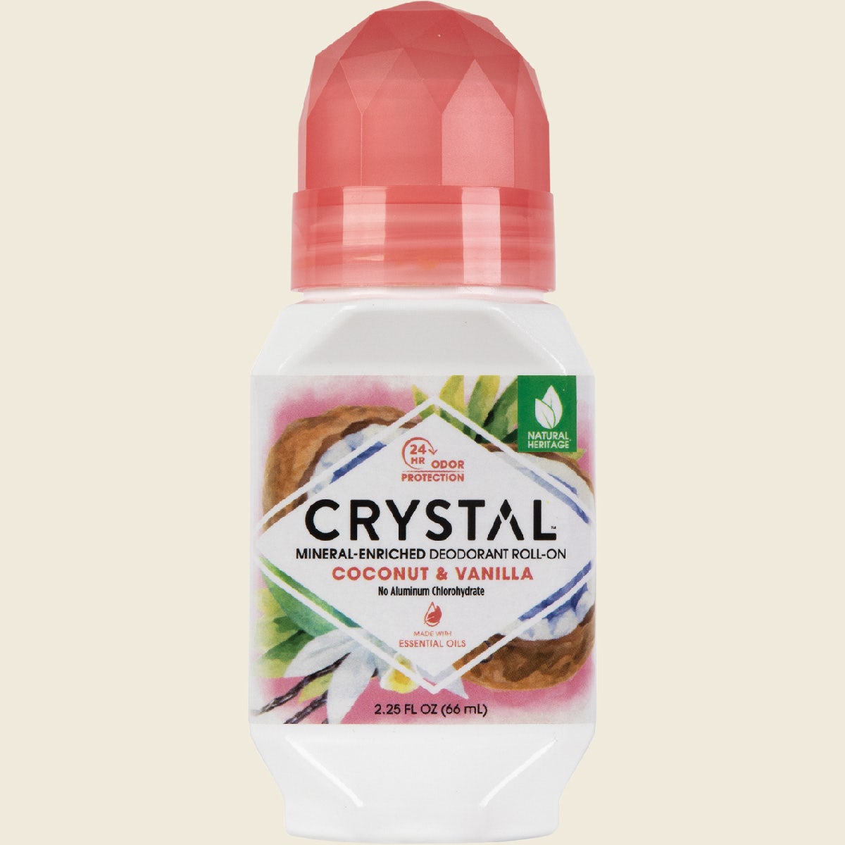 Crystal Roll-On Deodorant Coconut & Vanilla 66ml