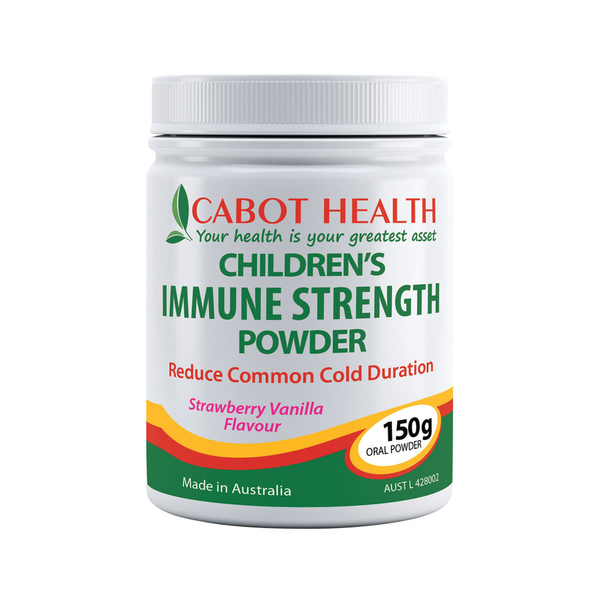 Cabot Health Children's Immune Strength Powder Strawberry Vanilla 150g - Cutprice Online