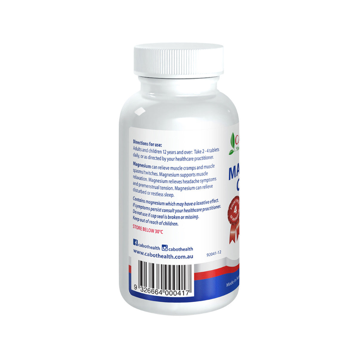 Cabot Health Magnesium Complete 200t - Cutprice Online