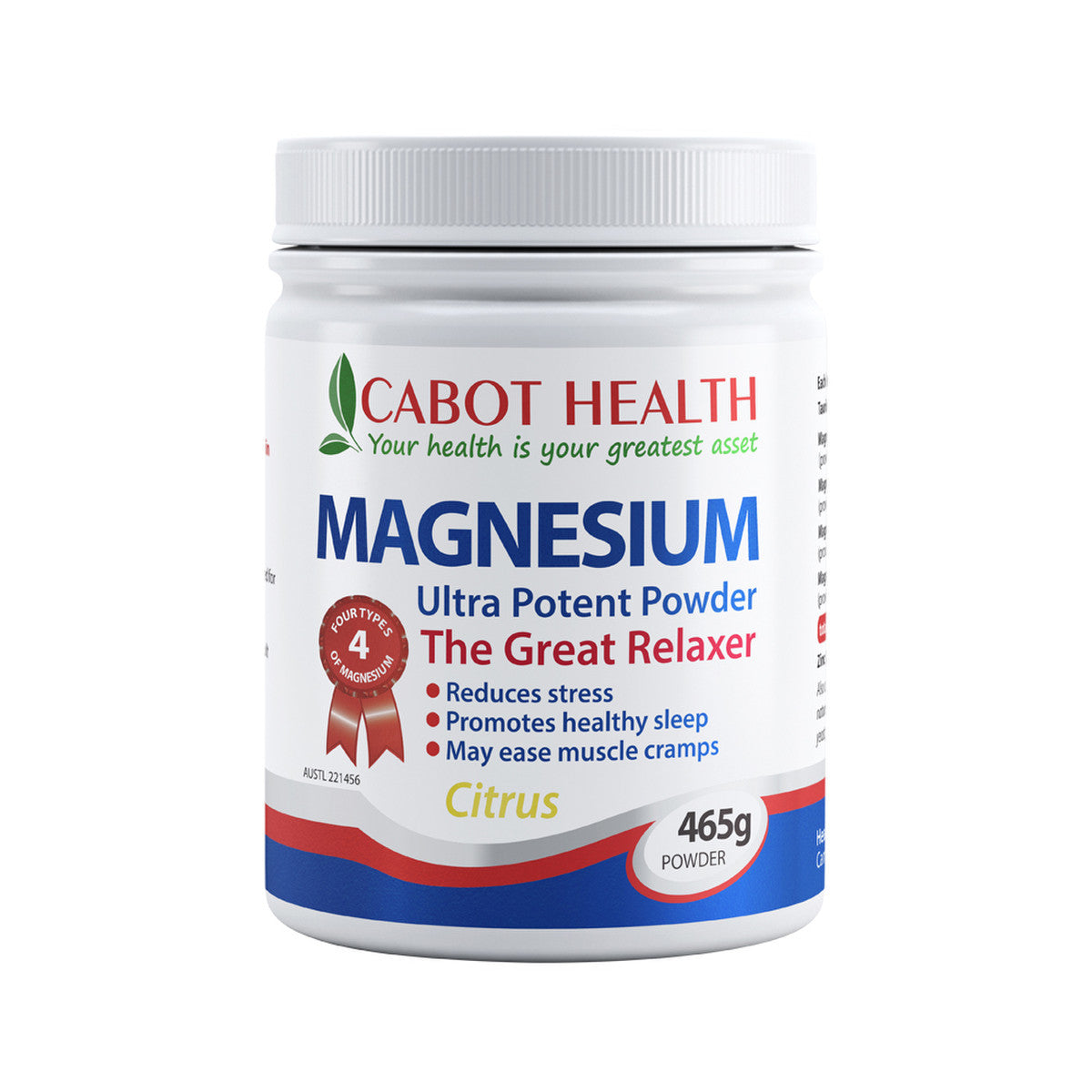 Cabot Health Magnesium Ultra Potent Citrus Powder 465g - Cutprice Online