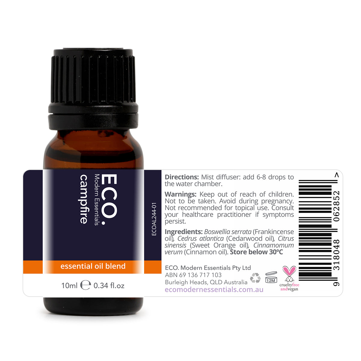 Eco. Modern Essentials Essential Oil Blend Campfire 10ml - Cutprice Online