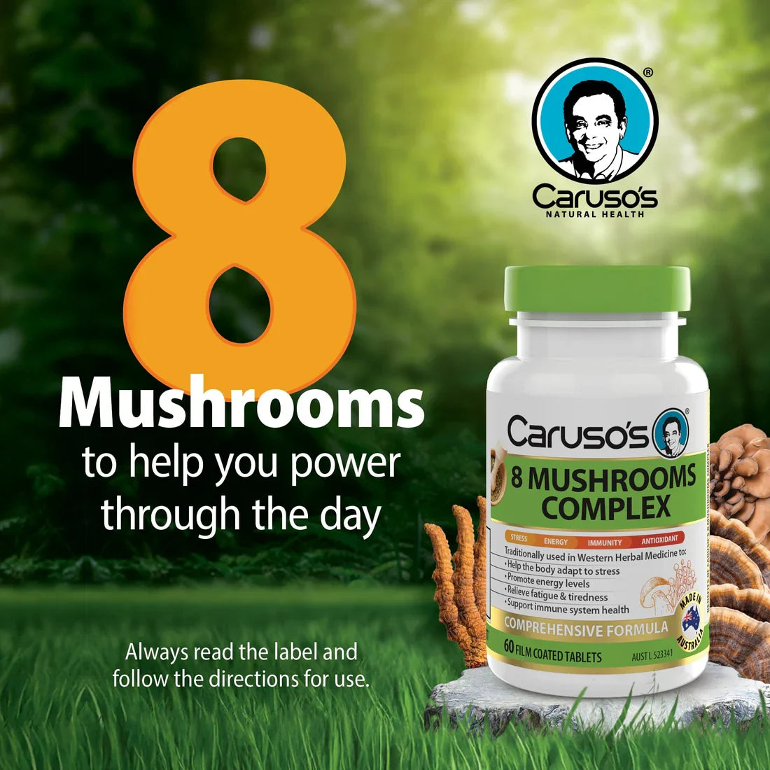 Caruso's 8 Mushrooms Complex 60 Tabs