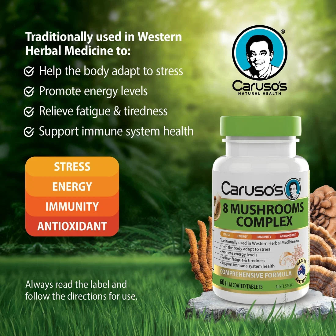 Caruso's 8 Mushrooms Complex 60 Tabs