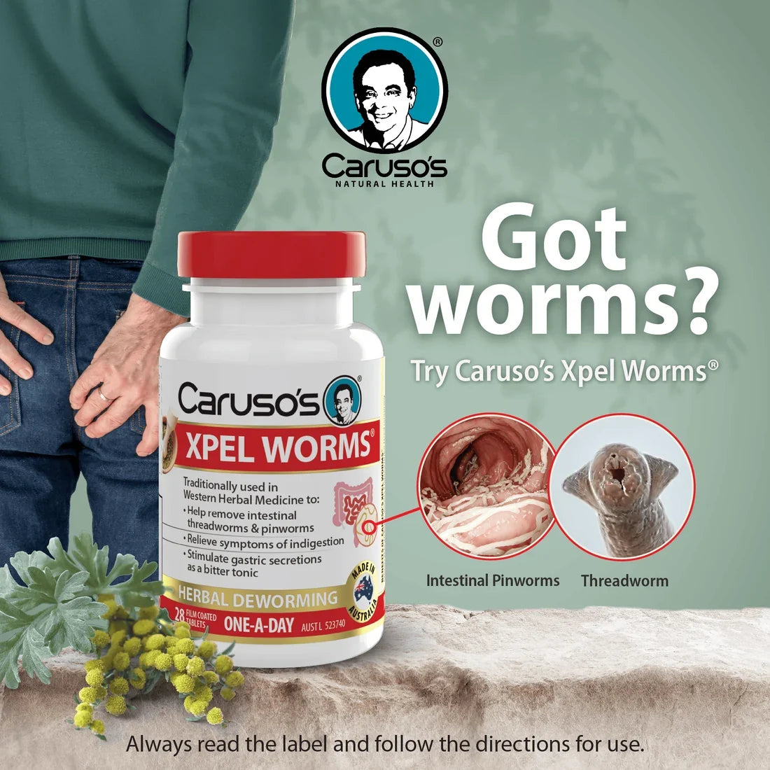 Caruso's Xpel Worms 28 Tablets