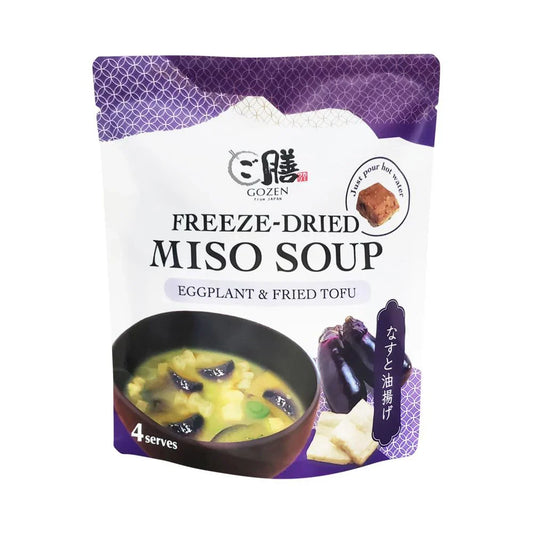 Gozen Miso Soup Freeze-dried Eggplant & Fried Tofu X 4 Serves - Cutprice Online