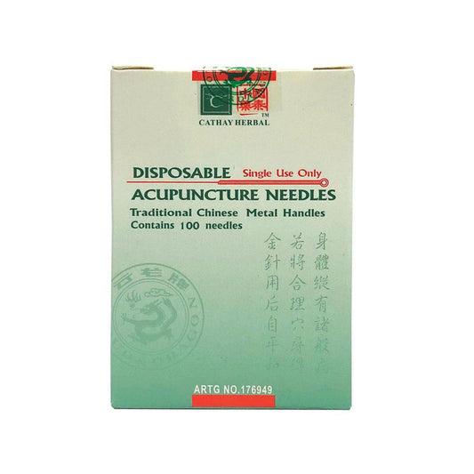 Cathay Herbal Acupuncture Cloud & Dragon Disposable Needles 0.22 x 30mm (with guide tube) x100 Pack - Cutprice Online
