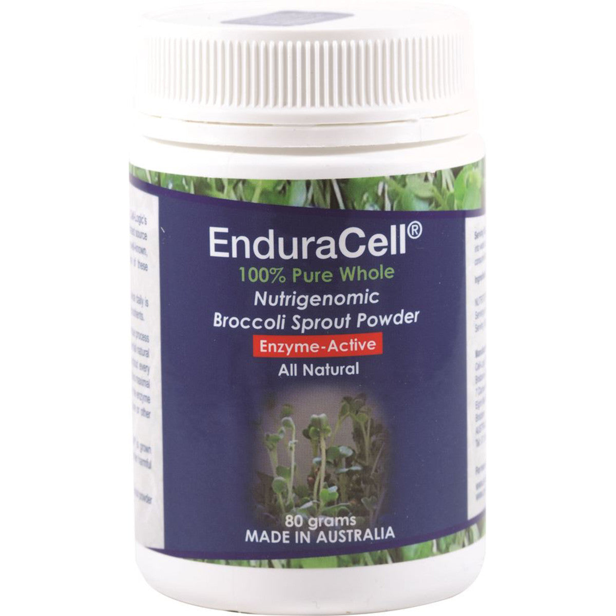 CELL-LOGIC ENDURACELL 100% WHOLE BROCCOLI SPROUT POWDER 80G CELL-LOGIC