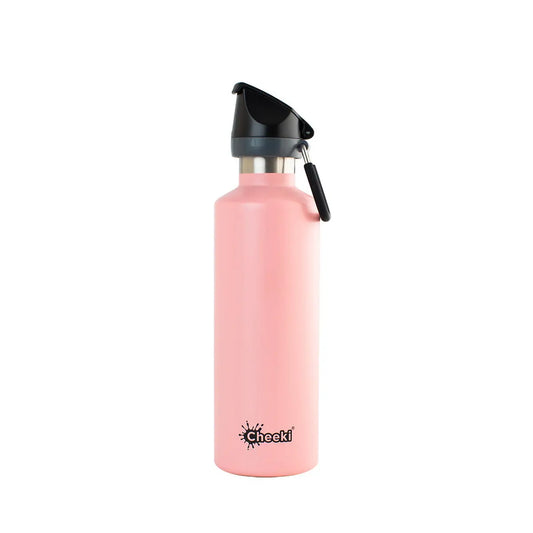 Cheeki Stainless Steel Bottle Insulated - Pink Sports Lid 600ml CHEEKI