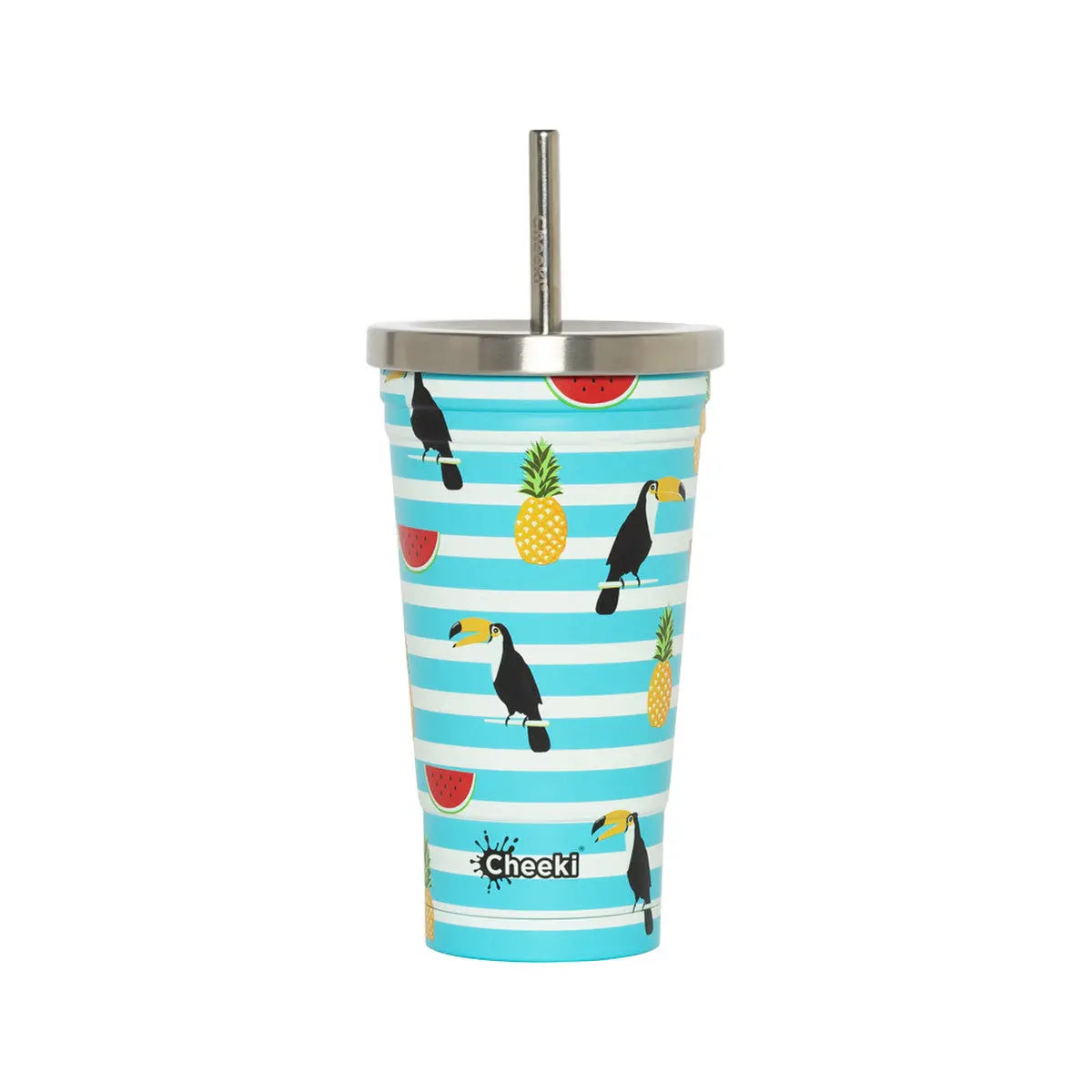 Cheeki Insulated Tumbler Toucan - With S/steel Straw 500ml CHEEKI