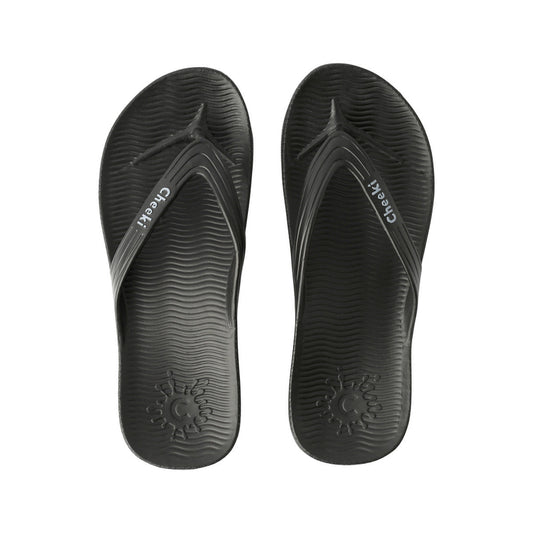 Cheeki Arch Support Thongs Black Womens Size US8 - Cutprice Online